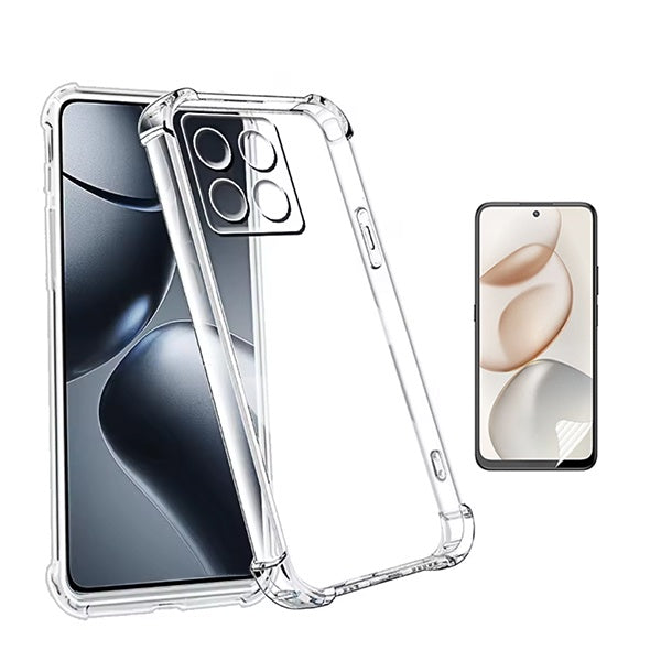 Kit Capa Superprotect Anti-Shock + Pelicula Hydrogel Frente PHONECARE Para Honor 400 Smart - Transparente