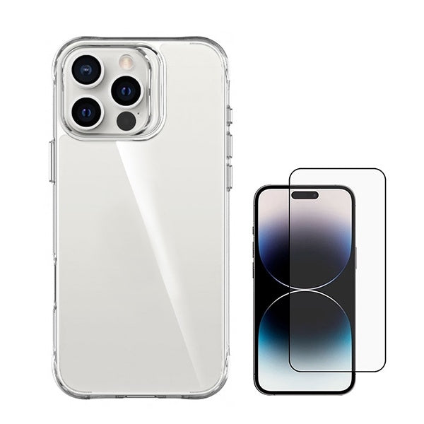 Kit Capa Superprotect Anti-Shock + Vidro Premium Full Cover para Apple iPhone 16 Pro Max - Transparente