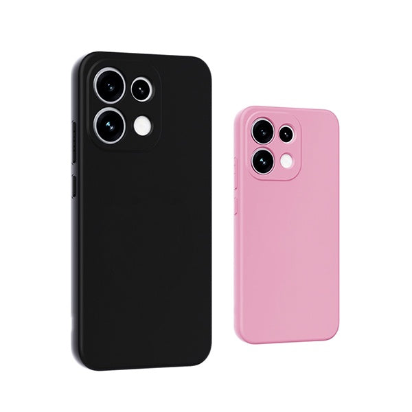 Kit 2x Capa Silicone Líquido PHONECARE Para Oppo Reno16 Pro - Preto / Rosa