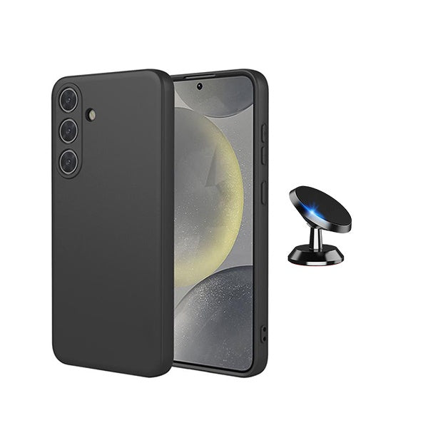 Kit Suporte Magnético + Capa Silicone Líquido PHONECARE Para Samsung Galaxy S26 - Preto