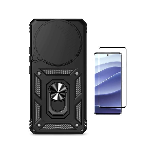 Kit Vidro + Capa Magnetic Slide Window PHONECARE Para Xiaomi Redmi Note 15 Pro 5G - Preto