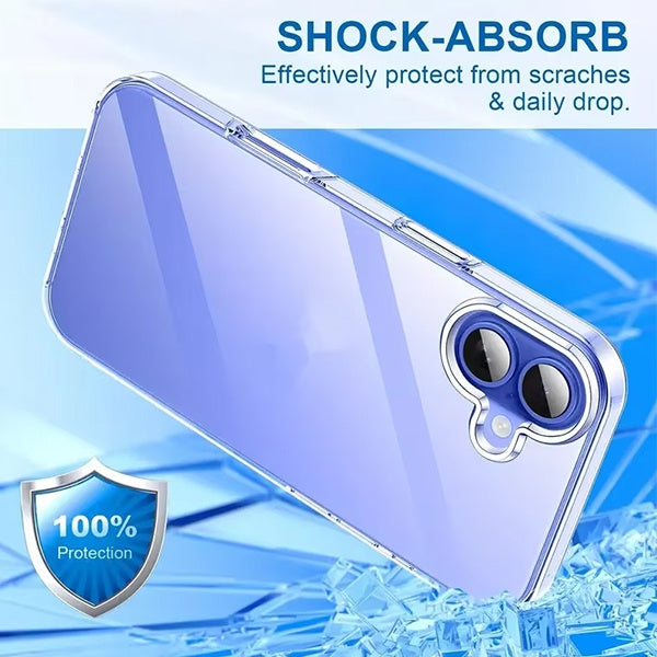 Kit Capa 360° Impact Protection + 1 Gripholder + 1 Suporte PHONECARE Para Apple iPhone 17 - Transparente/Branco