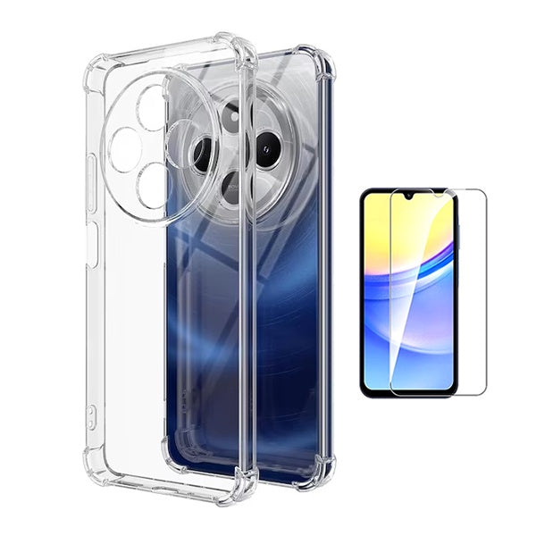 Kit Capa Superprotect Anti-Shock + Película de Vidro Clearglass Para Xiaomi Redmi 14R - Transparente
