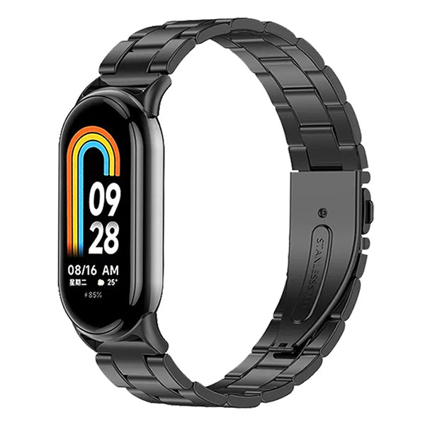 Bracelete Aço Stainless Lux + Ferramenta PHONECARE Para Xiaomi Mi Band 10 - Preto