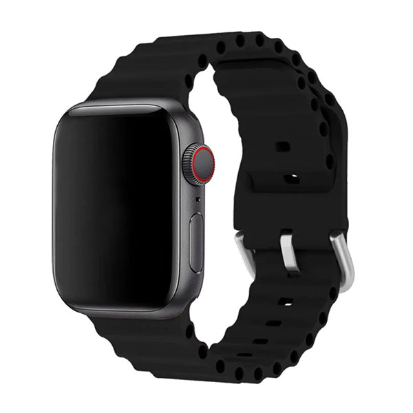 Bracelete Silicone Ocean Waves PHONECARE Para Apple Watch Series 11 - 42mm - Preto