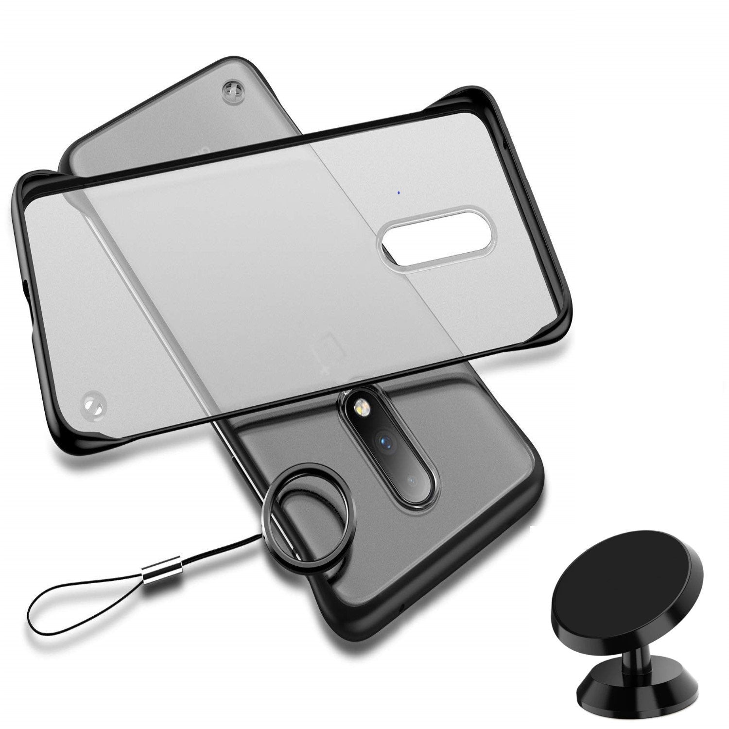 Kit Suporte Magnético de Carro + Capa Invisible Bumper para Samsung Galaxy A10s