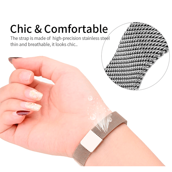 Bracelete Milanese Loop Fecho Magnético PHONECARE Para Garmin Venu 4 - 41 mm - Cinza