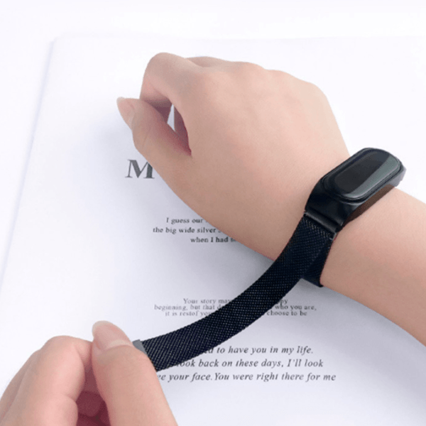 Bracelete Milanese Loop Fecho Magnético PHONECARE Para Xiaomi Smart Band 10 - Preto