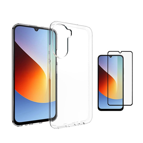 Kit Capa Superprotect Anti-Shock + Vidro Temperado PHONECARE Para Xiaomi Redmi A7 Pro 4G - Transparente