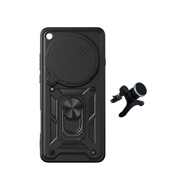 Kit Suporte Reforçado + Capa Magnetic Slide Window PHONECARE Para Oppo Find X9 Ultra - Preto