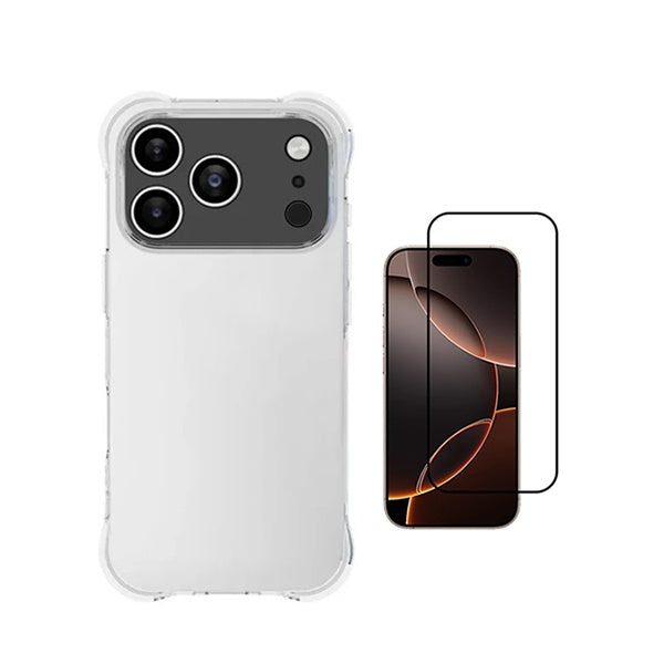 Kit Capa Superprotect Anti-Shock + Vidro Temperado PHONECARE Para Apple iPhone 18 Pro - Transparente