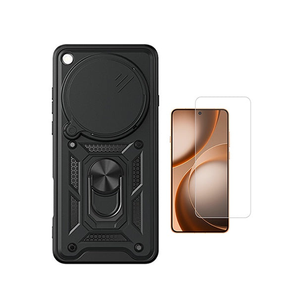 Kit Vidro Clearglass + Capa Magnetic Slide Window PHONECARE Para Oppo Find X9 Ultra - Preto