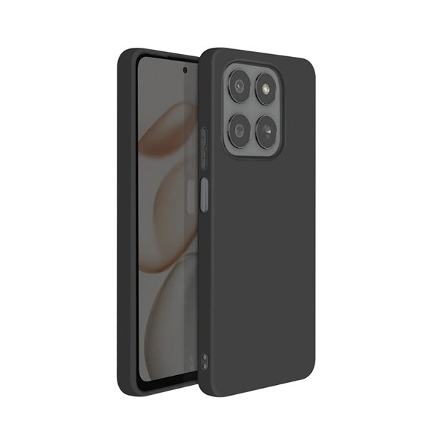Kit Película Hydrogel Frente + Capa Silicone Líquido +  Suporte Reforçado PHONECARE Para Honor 400 Smart - Preto