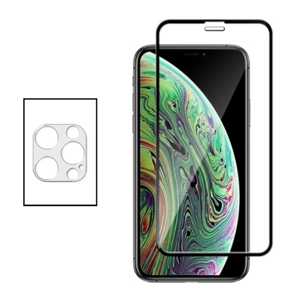 Kit Película de Camara Traseira + Vidro Premium Full Cover para Apple iPhone 12 Pro Max