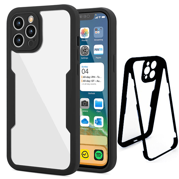 Capa Anti-Crash 360 Protection á Prova de Choque Frente e Verso para Samsung Galaxy A22 - Preto