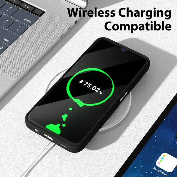 Kit Suporte Magnético Reforçado + Capa Silicone Líquido PHONECARE Para Samsung Galaxy A07 - Preto