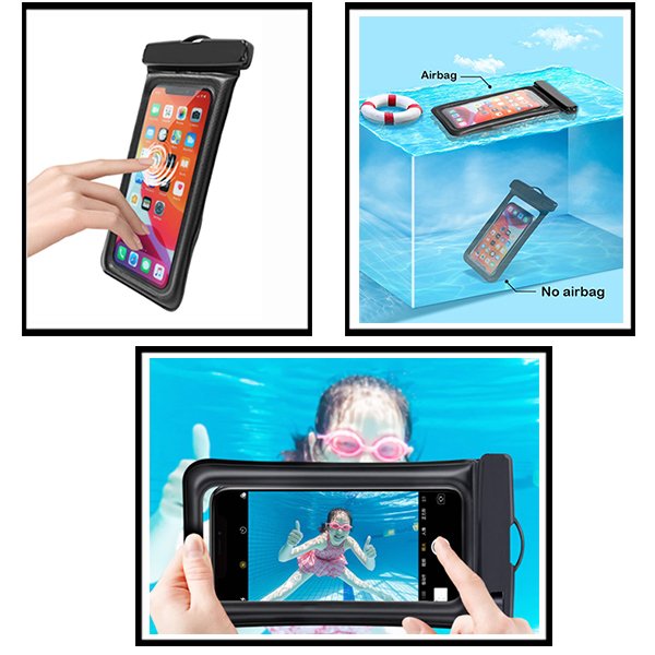Bolsa Flutuante WaterprofFloating IPX8 - 6"(Altura:210mm x Comp:110mm) para Oppo - Preto