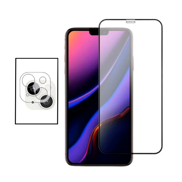 Kit Película de Camara Traseira + Vidro Premium Full Cover para Apple iPhone 13 Mini