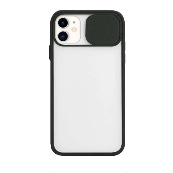 Capa Slide Window Anti Choque Frosted para Apple iPhone 12 - Preto
