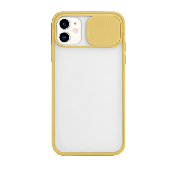 Capa Slide Window Anti Choque Frosted para Apple iPhone 12 Pro Max - Amarelo