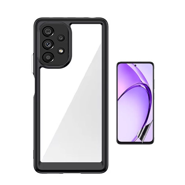 Kit Capa Doble Airbag + Película de Hydrogel PHONECARE Para Samsung Galaxy A53 5G - Preto / Transparente