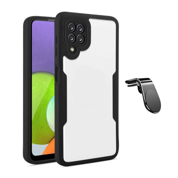 Kit Capa Anti-Crash 360 Protection + Suporte Magnético L Phonecare Para Samsung Galaxy M53 - Preto