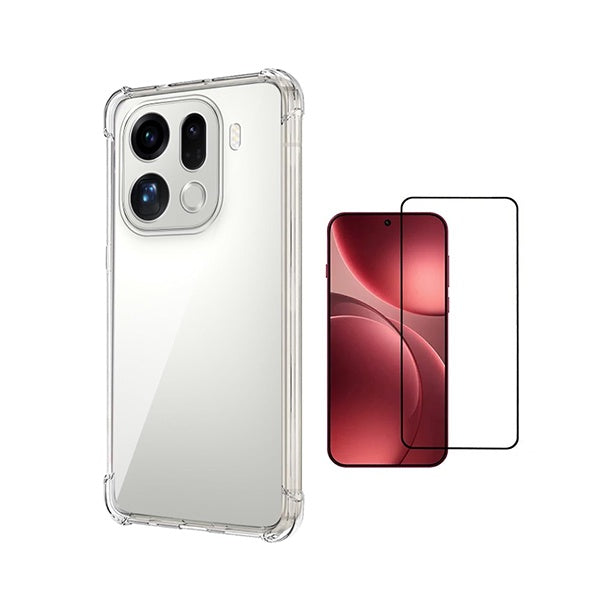 Kit Capa Superprotect Anti-Shock + Vidro Temperado PHONECARE Para Oppo Find X9 Pro - Transparente