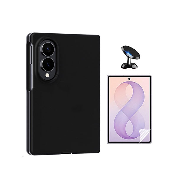 Kit Película Hydrogel Frente + Capa Silicone Líquido + Suporte Magnético PHONECARE Para Samsung Galaxy Z Fold8 - Preto