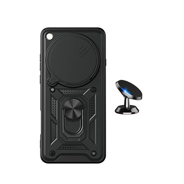 Kit Suporte Magnético + Capa Magnetic Slide Window PHONECARE Para Oppo Find X9 Ultra - Preto