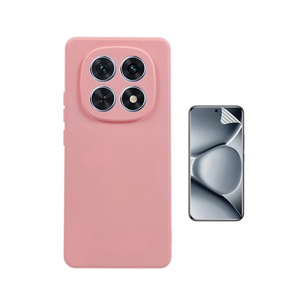 Kit Película Hydrogel Frente + Capa Silicone Líquido PHONECARE Para Xiaomi Redmi Note 15 5G - Rosa