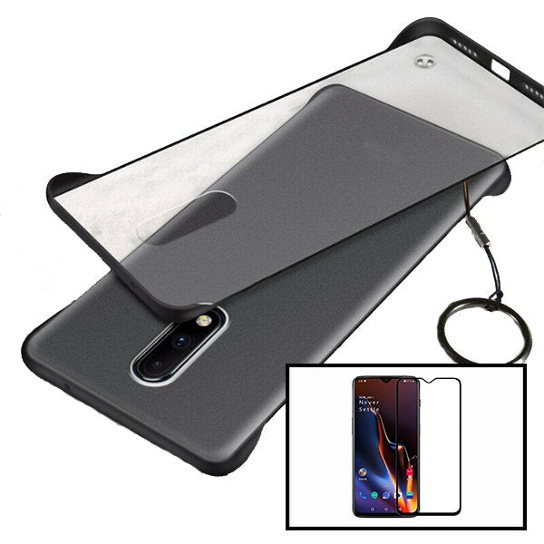 Kit Vidro Premium Full Cover + Capa Invisible Bumper para OnePlus 6T