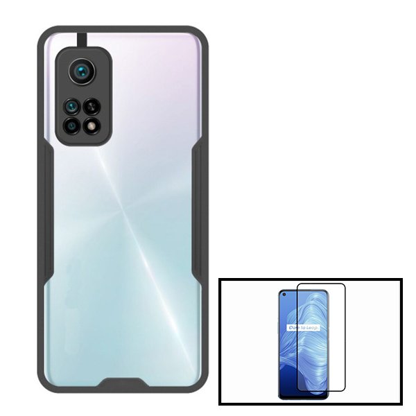 Kit Capa Anti-Impact Clear Armor + Vidro Premium Full Cover para Xiaomi Mi 10T Pro 5G