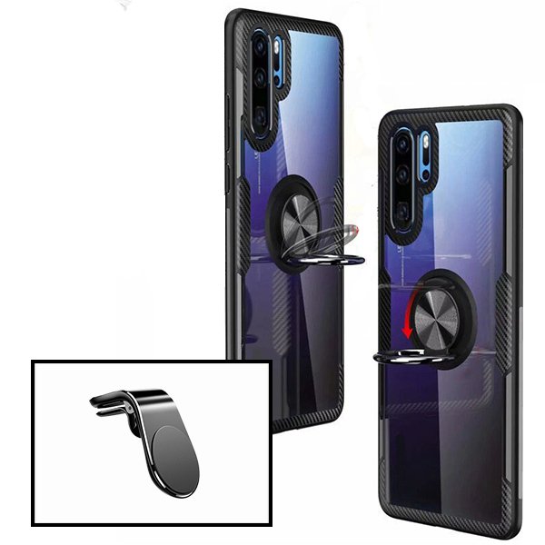 Kit Suporte Magnético L Safe Driving Carro + capa case 3X1 Clear Armor para Xiaomi Redmi Note 9