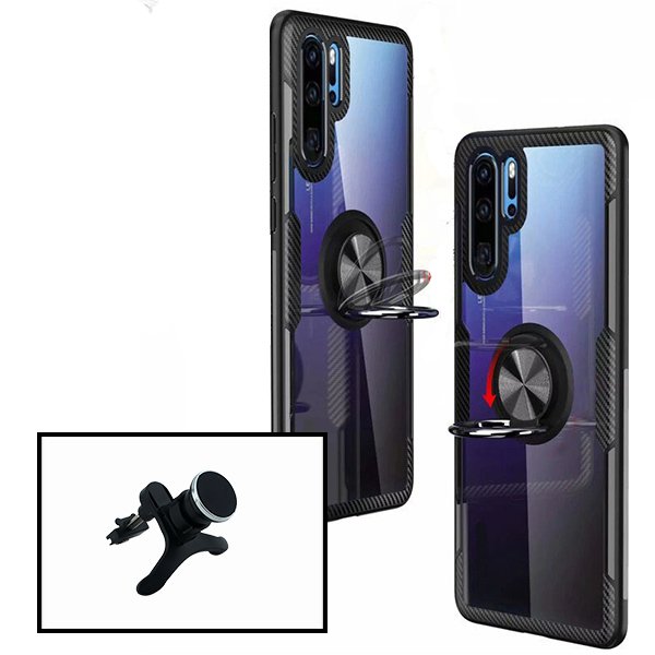 Kit Suporte Magnético de Carro Reforçado + capa case 3X1 Clear Armor para Xiaomi Redmi Note 10 Lite