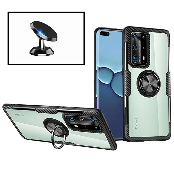 Kit Suporte Magnético de Carro + capa case 3X1 Clear Armor para Huawei Nova 7i