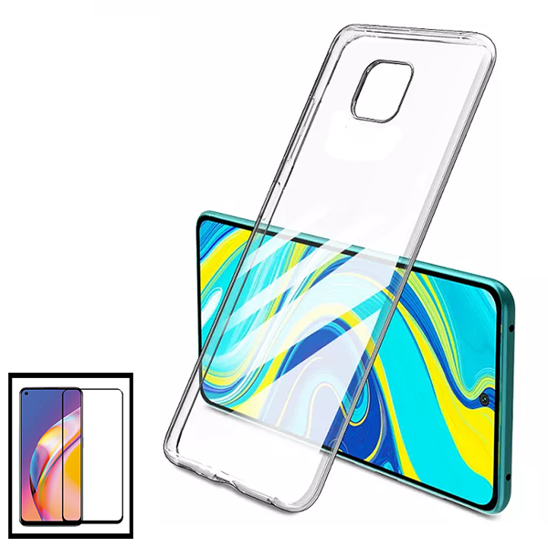Kit Capa SuperProtect Anti-Shock + Vidro Premium Full Cover para Xiaomi Redmi Note 9