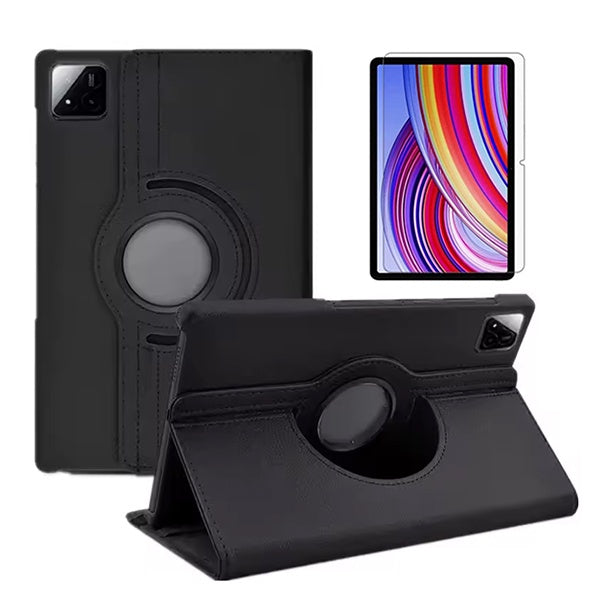 Kit Capa 360 Rotation Anti-Impact Protection + Vidro Temperado PHONECARE Para Xiaomi Pad 7 11.2 - Preto