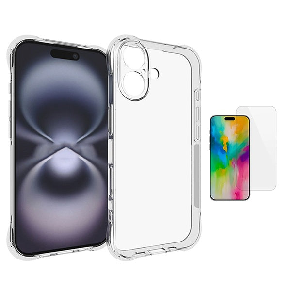 Kit Capa Superprotect Anti-Shock + Película de Vidro Clearglass PHONECARE Para Apple iPhone 17 - Transparente