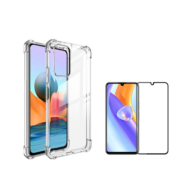 Kit Capa SuperProtect Anti-Shock + Vidro Premium Full Cover para Xiaomi Redmi 13C - Transparente