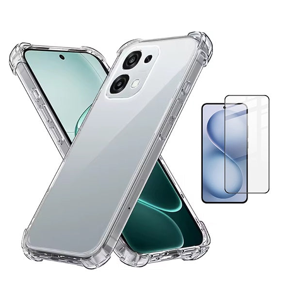 Kit Capa Superprotect Anti-Shock + Vidro Temperado PHONECARE Para Oppo A6 Pro 4G - Transparente