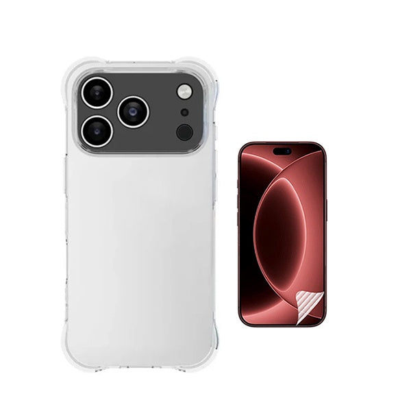 Kit Capa Superprotect Anti-Shock + Pelicula Hydrogel Frente PHONECARE Para Apple iPhone 18 Pro Max - Transparente