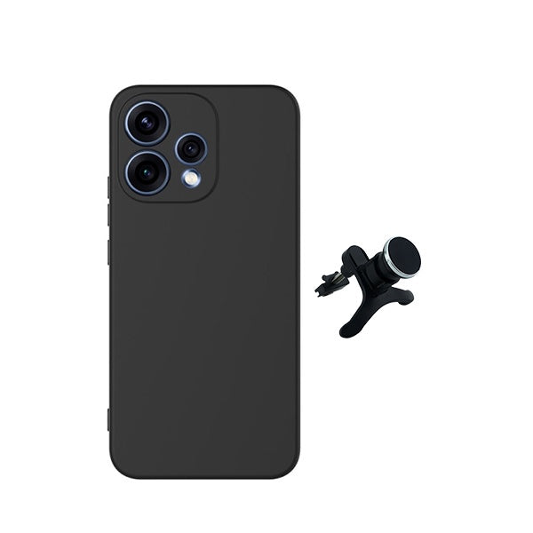 Kit Suporte Magnético Reforçado + Capa Silicone Líquido PHONECARE Para Oppo Reno15 - Preto