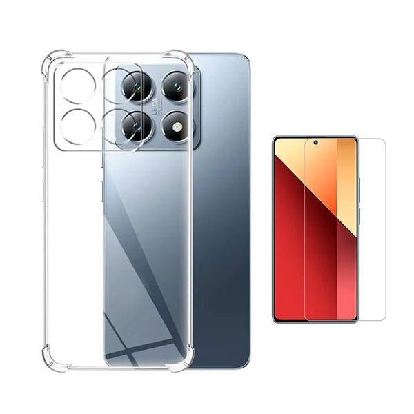 Kit Capa Superprotect Anti-Shock + Película de Vidro Clearglass Para Xiaomi 14T Pro - Transparente
