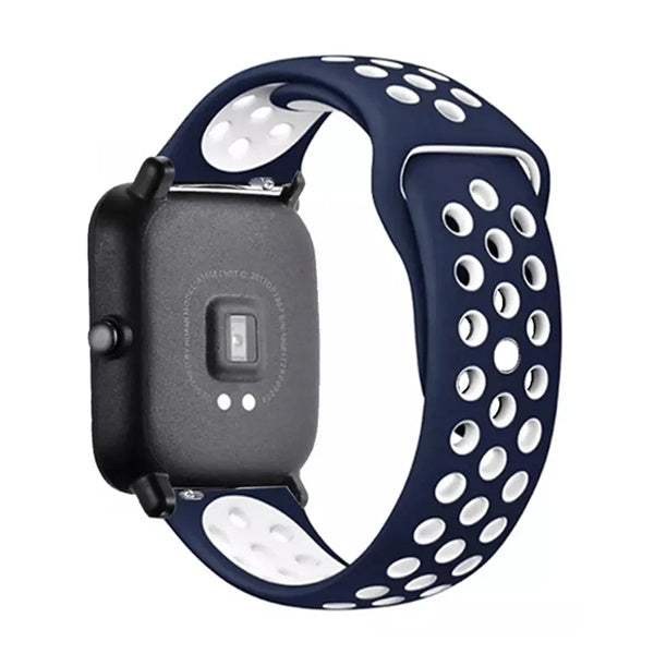 Bracelete Sportystyle PHONECARE Para Garmin Approach S44 - Azul Escuro / Branco