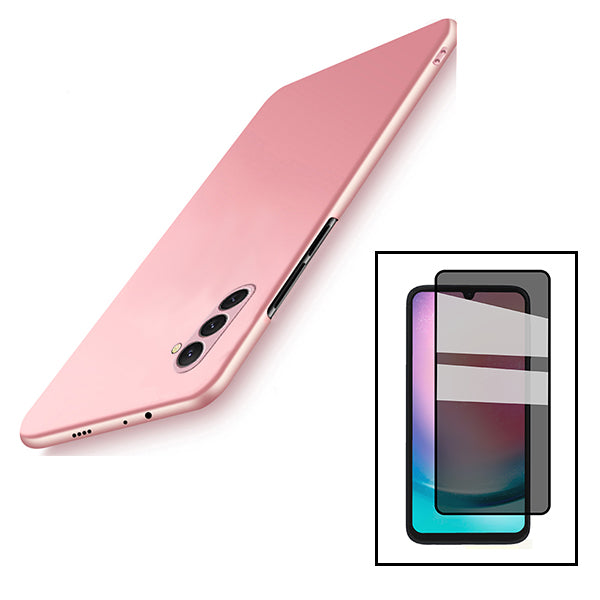 Kit Película 5D Anti-Spy + Capa SlimShield para Samsung Galaxy A24 4G - Rosa
