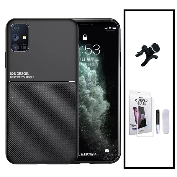 Kit Capa Magnetic Lux + Película de Vidro Nano Curved UV + Suporte Magnético de Carro Reforçado para Huawei P40 Pro
