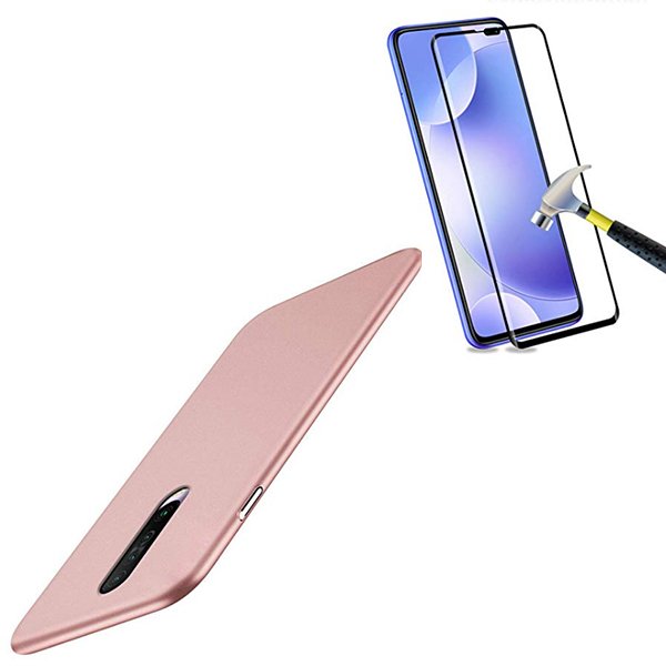 Kit Vidro Premium Full Cover + Capa SlimShield para Xiaomi Mi 10T 5G - Rosa