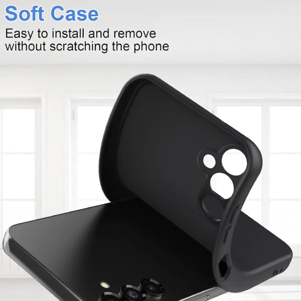 Kit Película Hydrogel Frente + Capa Silicone Líquido + Suporte Magnético PHONECARE Para Samsung Galaxy A07 - Preto