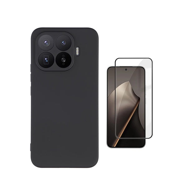 Kit Vidro Temperado + Capa Silicone Líquido PHONECARE Para Xiaomi 17T Pro 5G - Preto