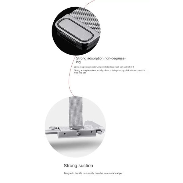 Bracelete Milanese Loop Fecho Magnético PHONECARE Para Honor Watch 5 Pro - Cinza